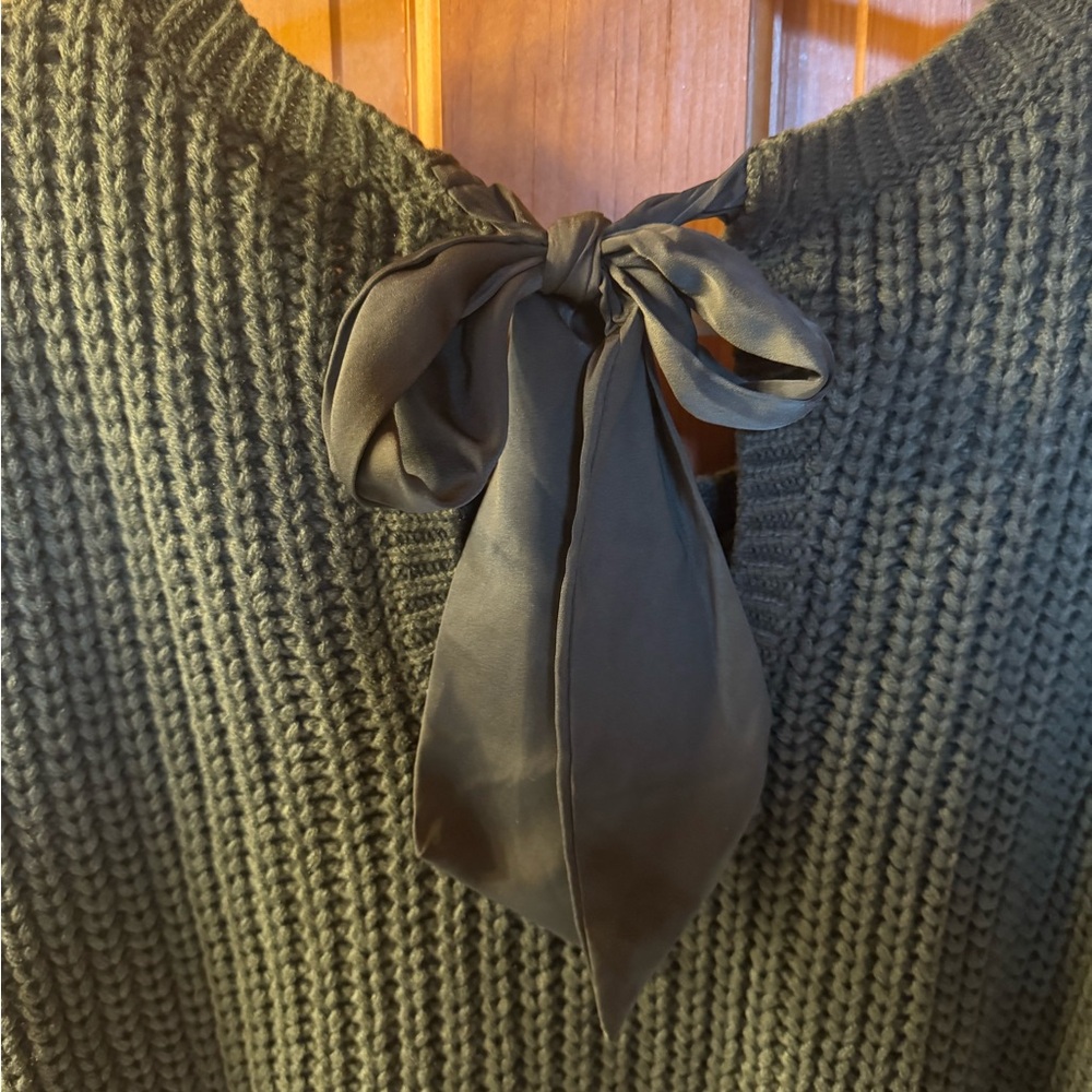 Torrid Olive Cable Knit Sweater - Picture 3 of 4